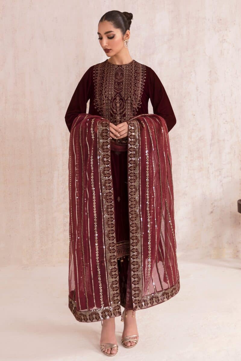 Jazmin embroidered velvet formal | unstitched | jz-vf-d2002-0