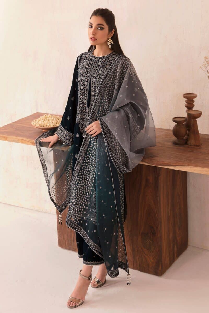 Jazmin embroidered velvet formal | unstitched | jz-vf-d2003-0