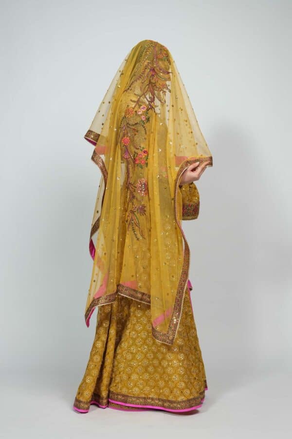 Haldi dress | bridal collection | lehenga | fahad hussayn | fhpm-cb-d6