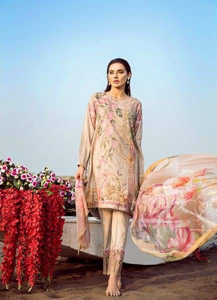 Iznik luxury chinon lawn collection – spinel (d07) (ss-4917) - pakistani suit