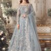 Maria b mbroidered wedding unstitched edition | ice blue bd-2702 - restocked on demand!