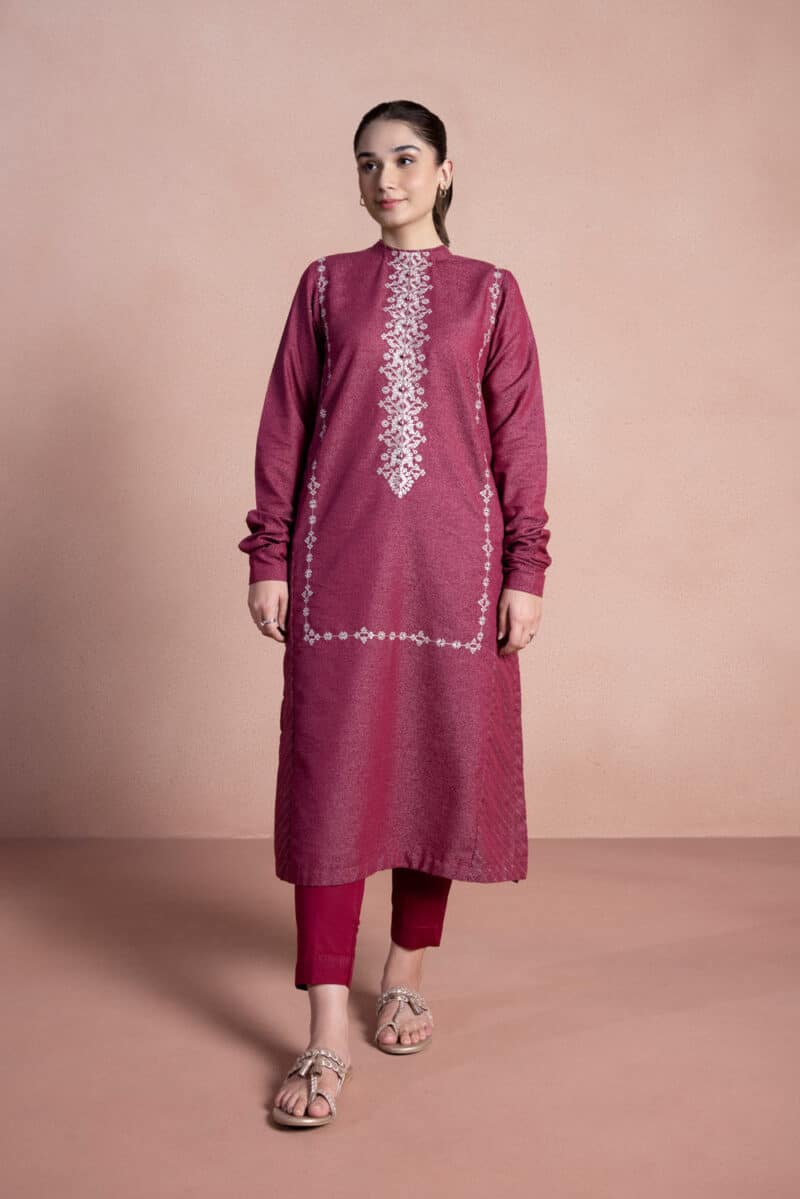 Sapphire u2e cl22v8 7 1 2 piece - embroidered khaddar suit winter vol 1 (ss-4913) - pakistani suit