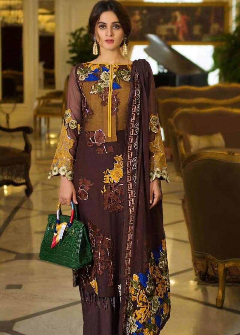 Ayesha ibrahim by zs 3 piece suit ayi18c ela (ss-4918) - pakistani suit