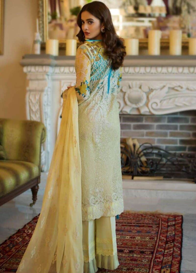 Ayesha ibrahim by zs embroidered chiffon unstitched godze (ss-4923) - pakistani suit