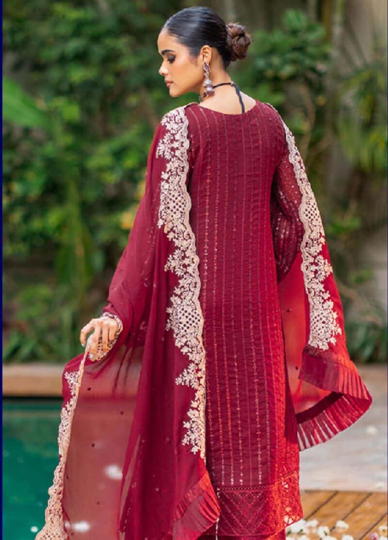 Azure luxe embroidered by ahmed patel | crimson rush