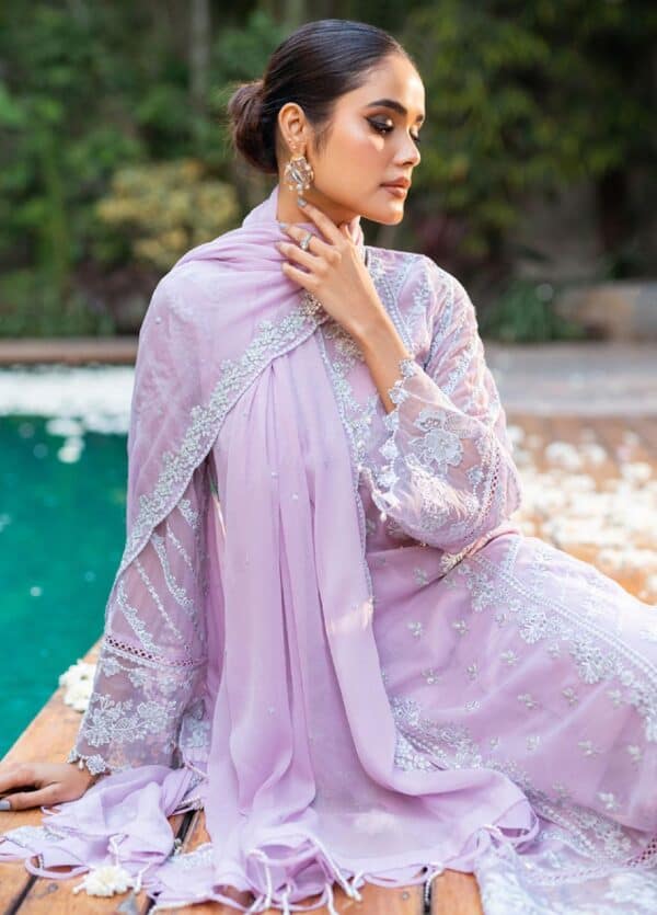 Azure luxe embroidered by ahmed patel | mastic swan
