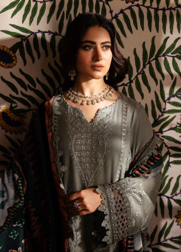 Nureh embroidered leather peach suits | ne-62