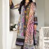 Colors digital printed with fancy lawn dupatta 2024 by alzohaib | cfd-24-01