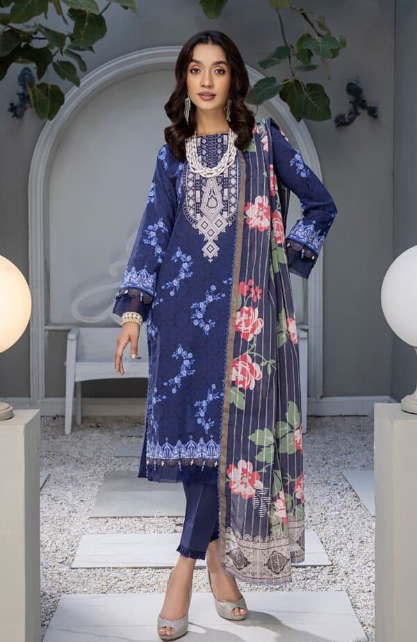Colors digital printed with fancy lawn dupatta 2024 by alzohaib | cfd-24-11