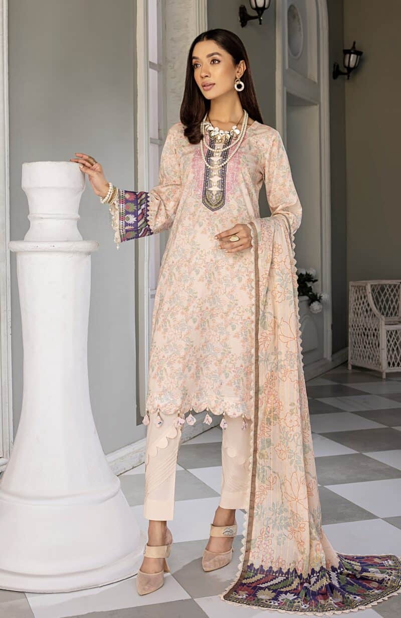 Colors digital printed with fancy lawn dupatta 2024 by alzohaib | cfd-24-03