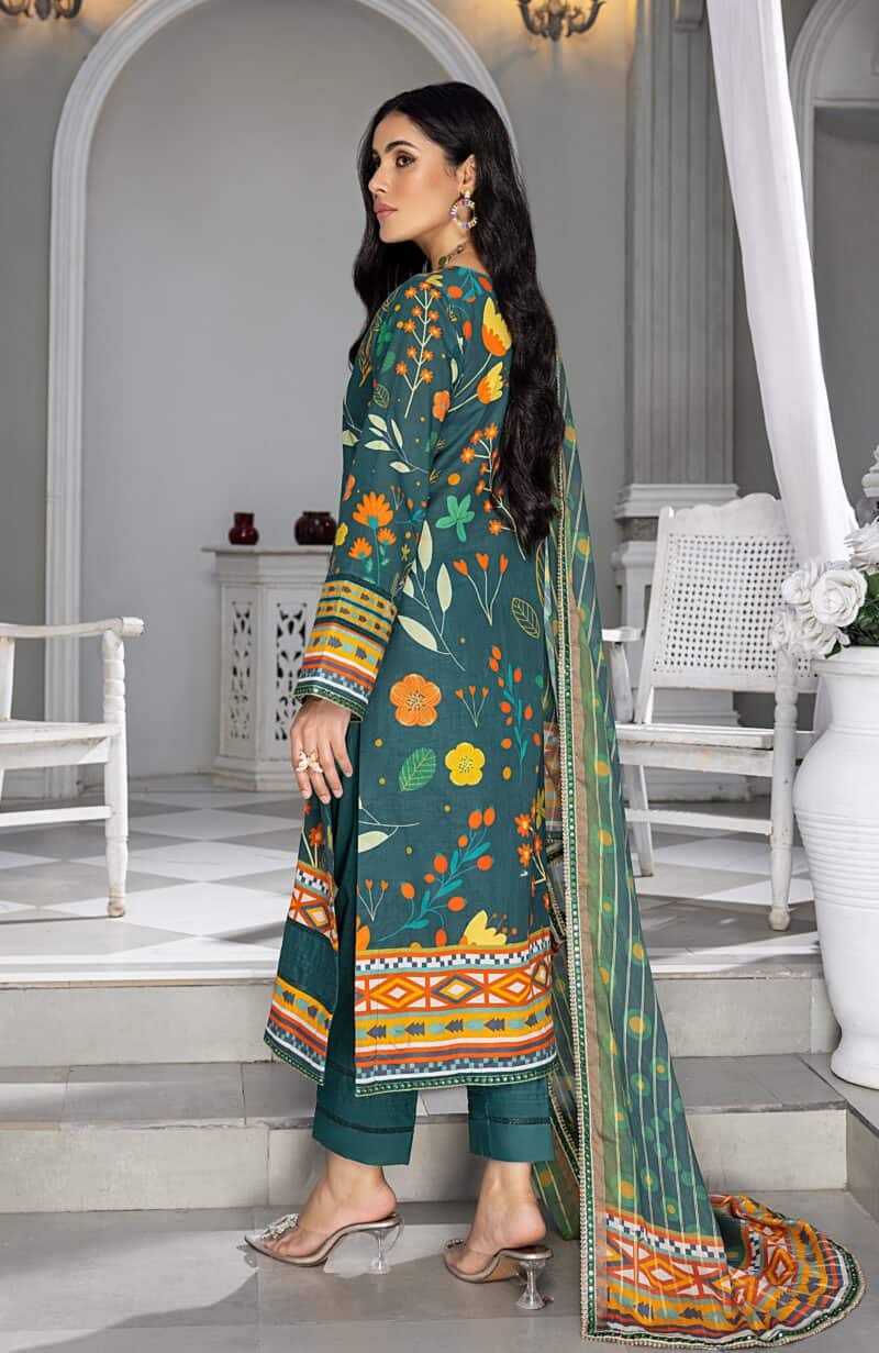Colors digital printed with fancy lawn dupatta 2024 by alzohaib | cfd-24-07