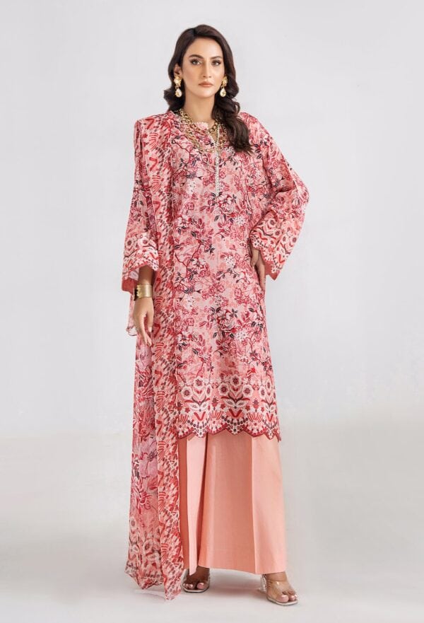 Buy Pink Printed Cotton A-Line Kurta With Dupatta Online at Rs.1349 | Libas