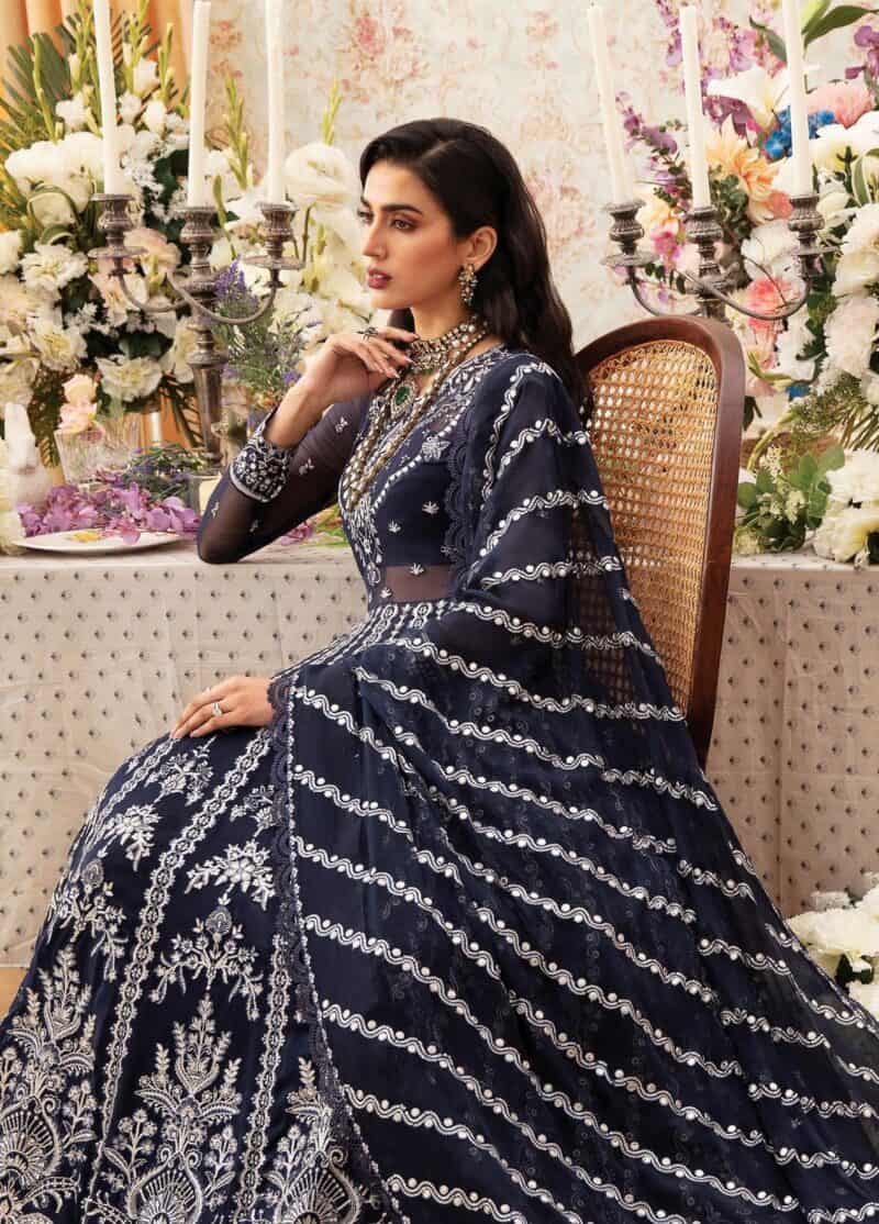 Ayzel by afrozeh embroidered chiffon 2024 | adk-v1-02