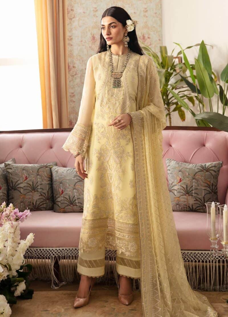 Ayzel by afrozeh embroidered chiffon 2024 | adk-v1-04