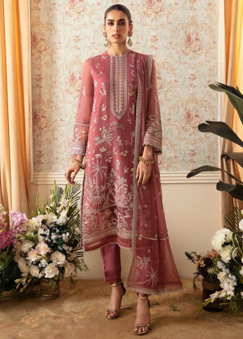 Ayzel by afrozeh embroidered chiffon 2024 | adk-v1-05
