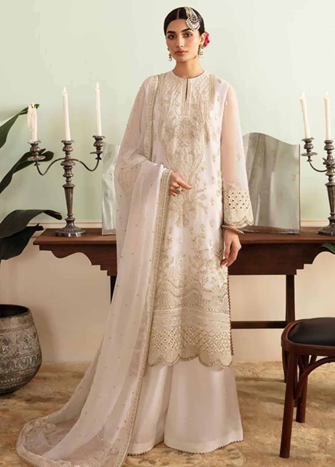 Ayzel by afrozeh embroidered chiffon 2024 | adk-v1-09