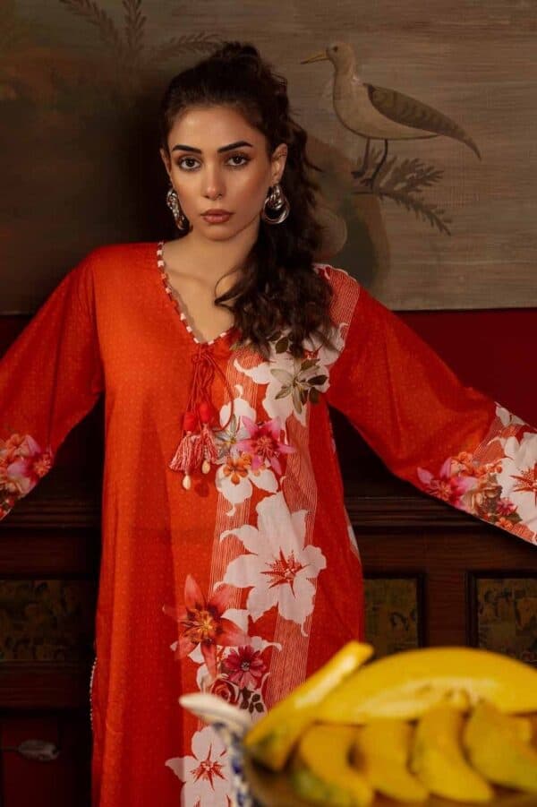 Gul ahmed red lawn 2024 | valentine's special | tl42021