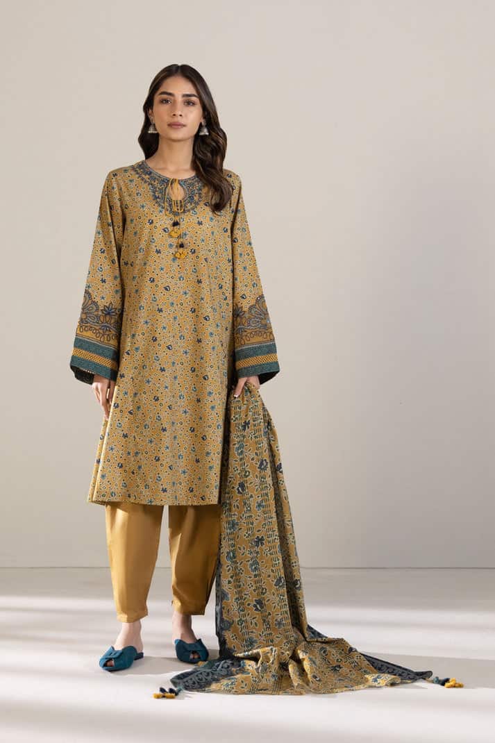 Sapphire 2 piece cambric suit mustard yellow (ss-5089)