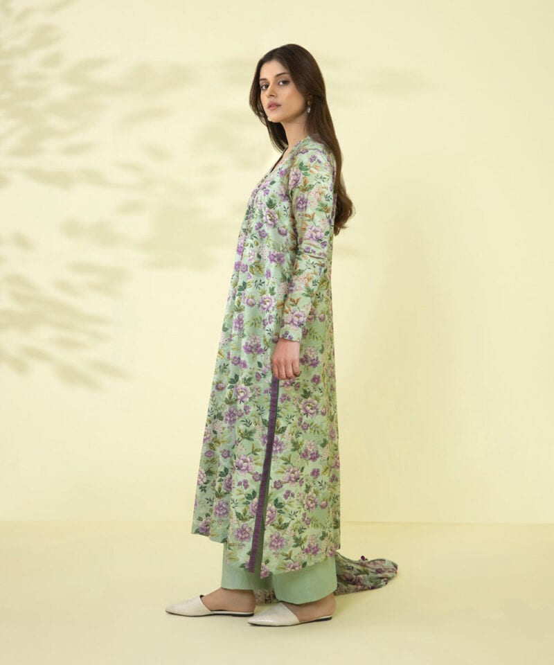 Sapphire spring digital lawn suit - 003pdy23v123 (ss-5090)