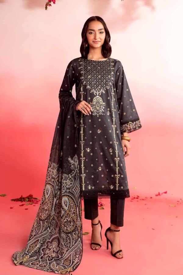 Ethnic Prints Style Shirt with Dupatta and Trousers