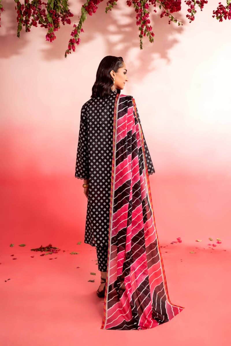 Lehria print and abstract motifs style shirt with dupatta and trousers - nishat summer lawn vol 1 2024 | 42401131