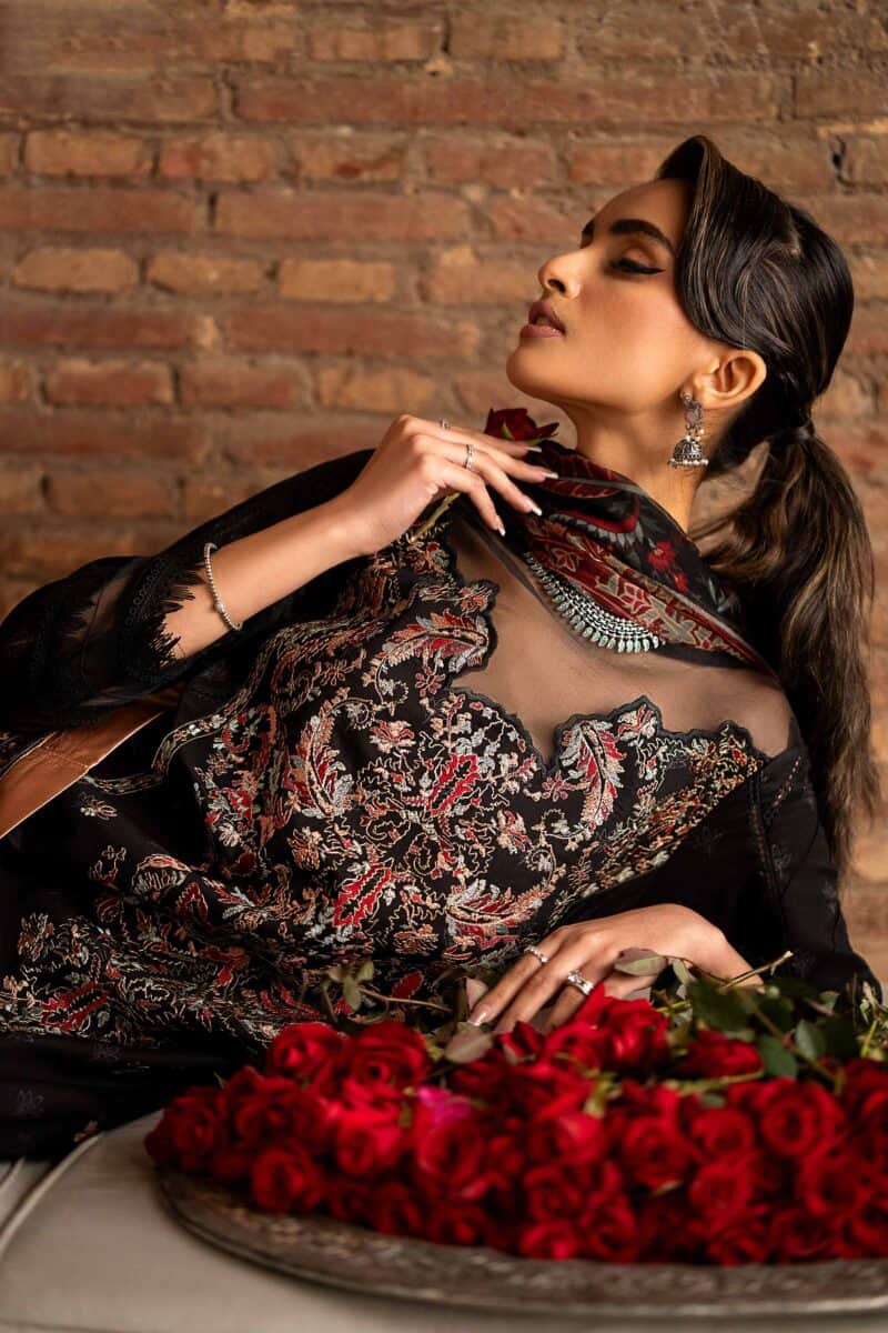 Ethnic prints style shirt with dupatta and trousers - nishat summer lawn vol 1 2024 | 42401160
