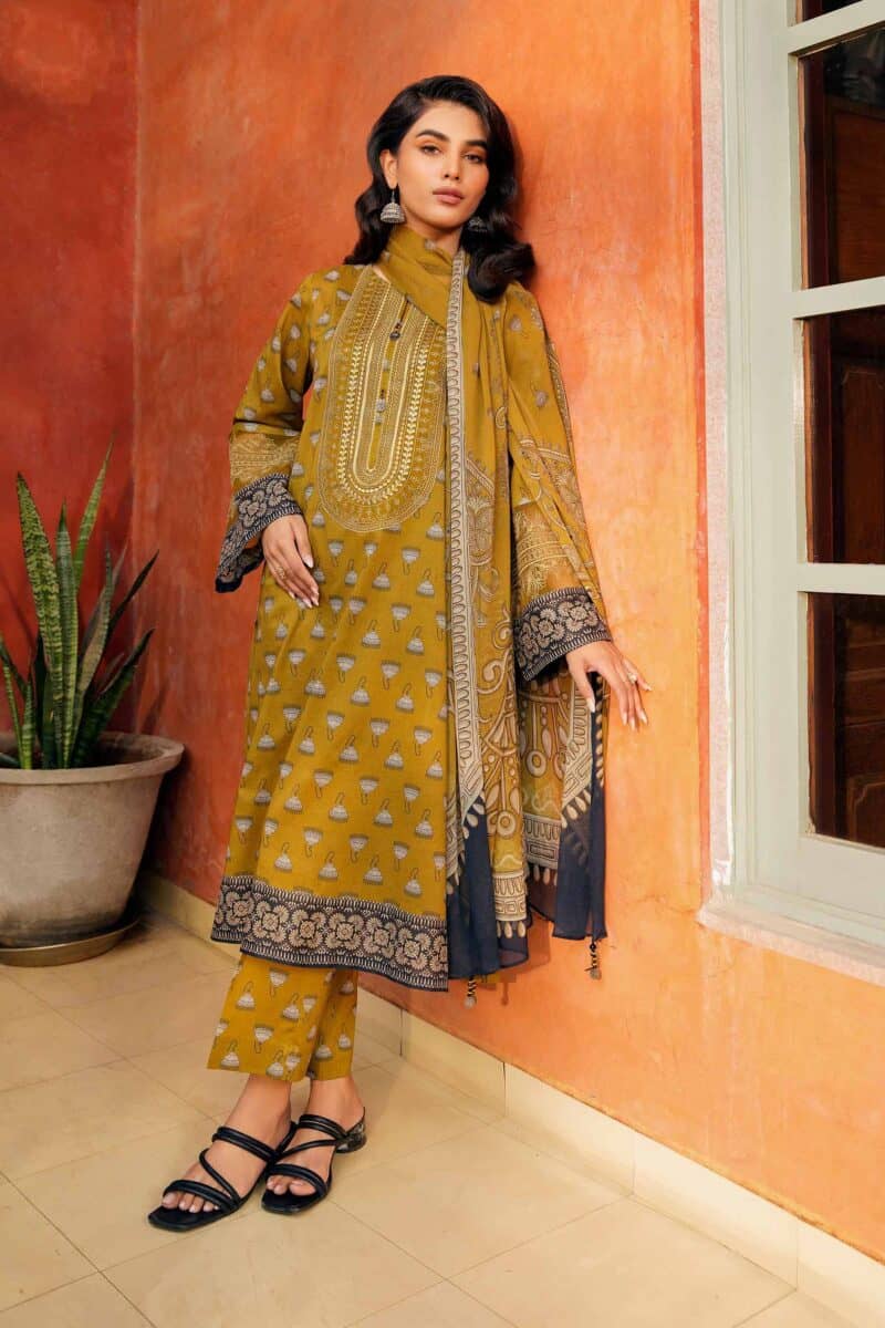 Embellished prints style shirt with dupatta and trousers - nishat summer lawn vol 1 2024 | 42401201