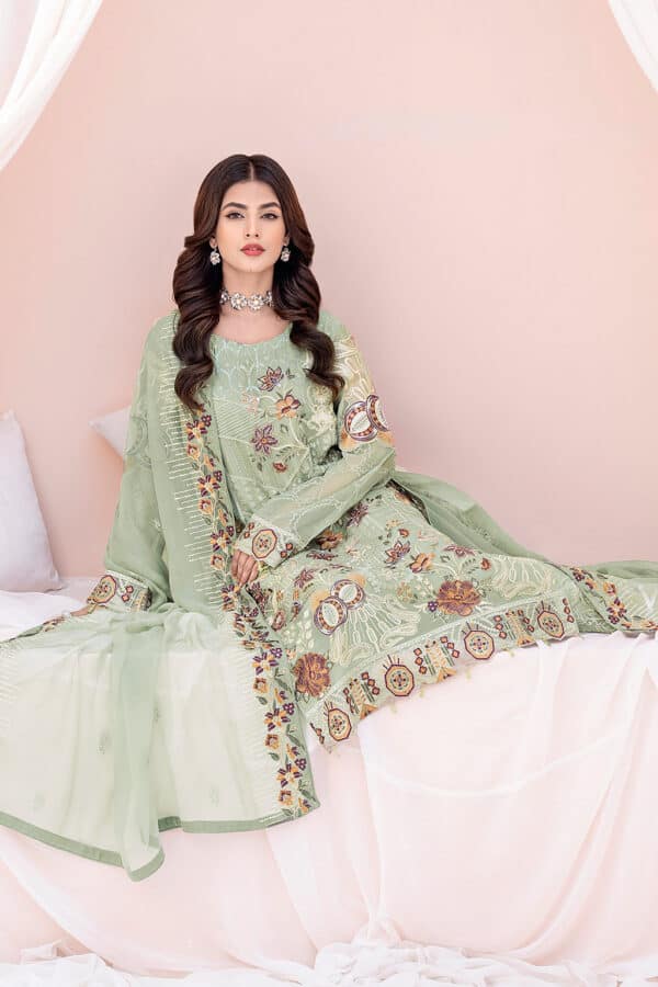 Chevron by ramsha luxury semi stitched collection 2024 vol 06| a-607