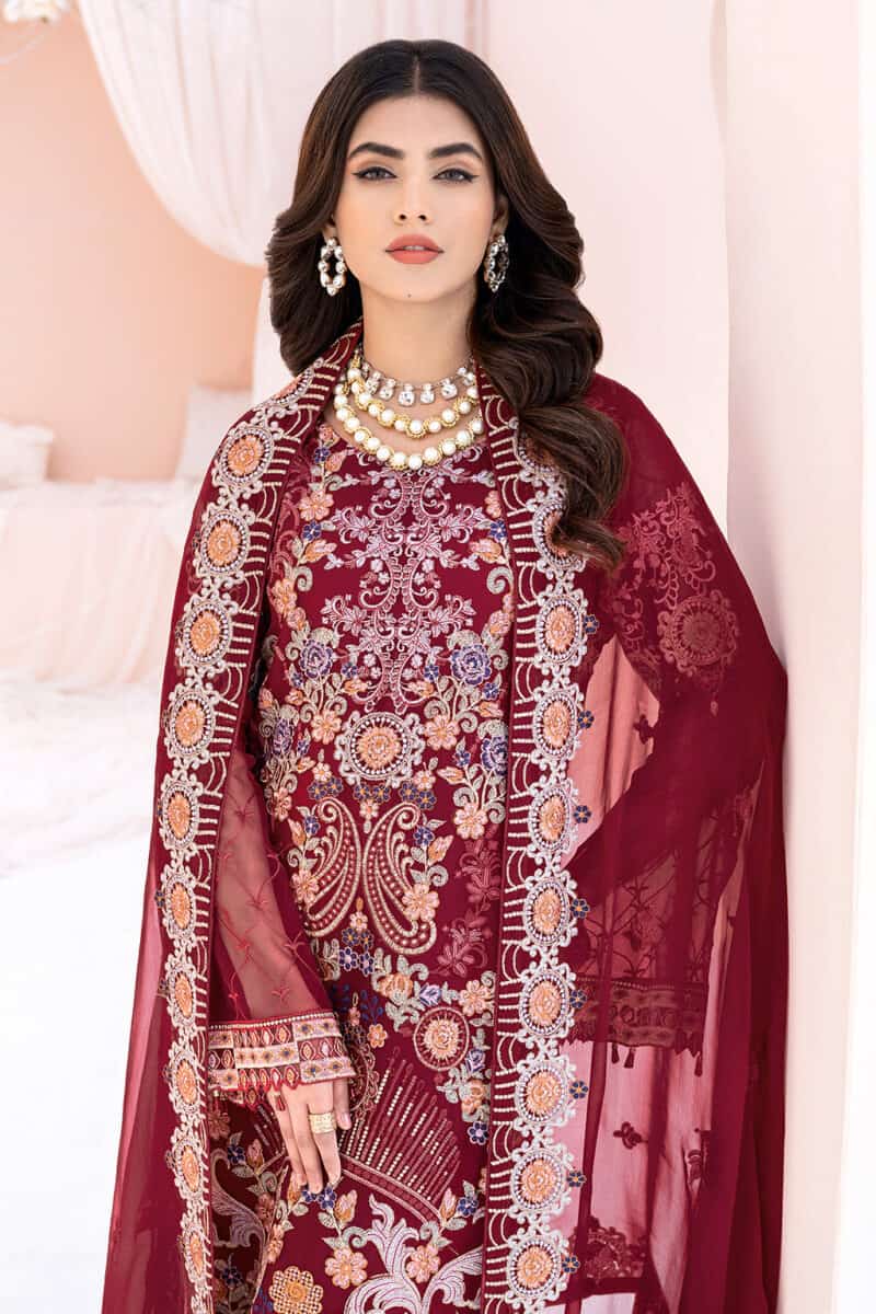 Chevron by ramsha luxury semi stitched collection 2024 vol 06| a-609