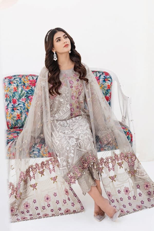 Chevron by ramsha luxury semi stitched collection 2024 vol 06| a-608