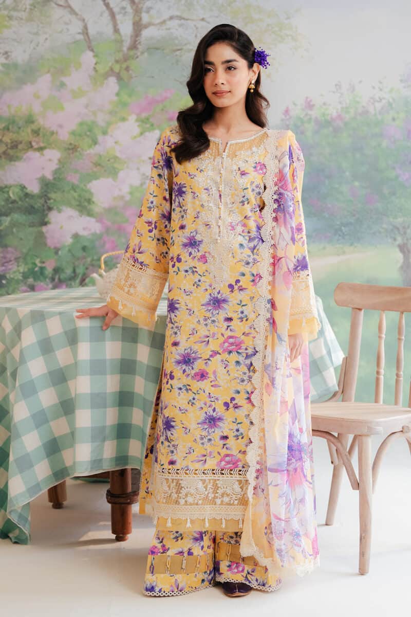 Afrozeh the floral charm embroidered lawn | 24-v1-01
