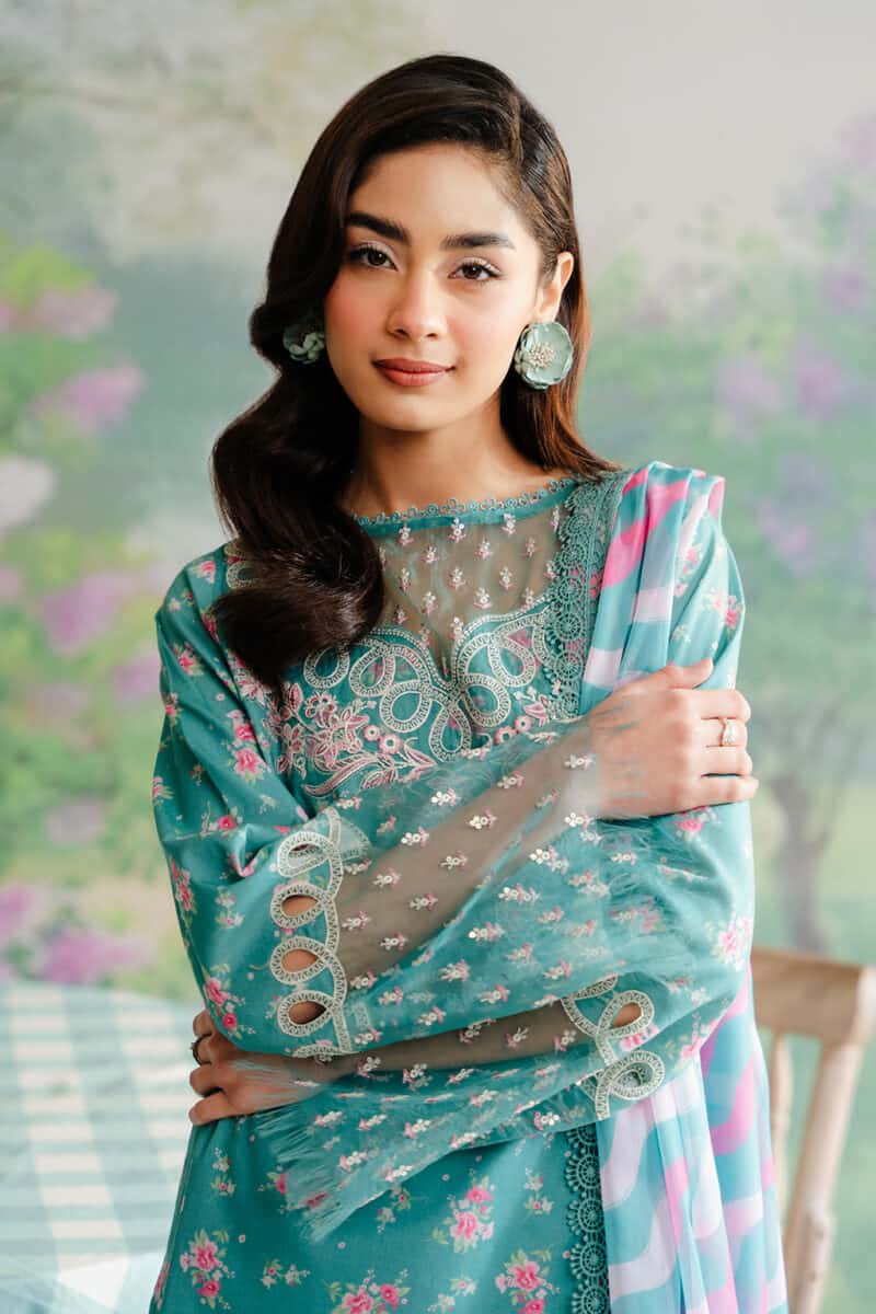 Afrozeh the floral charm embroidered lawn | 24-v1-02