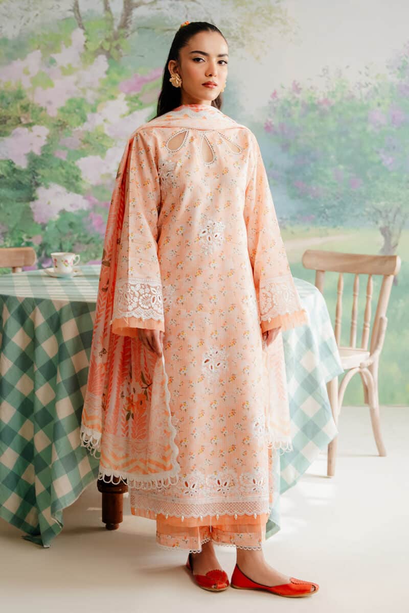 Afrozeh the floral charm embroidered lawn | 24-v1-10