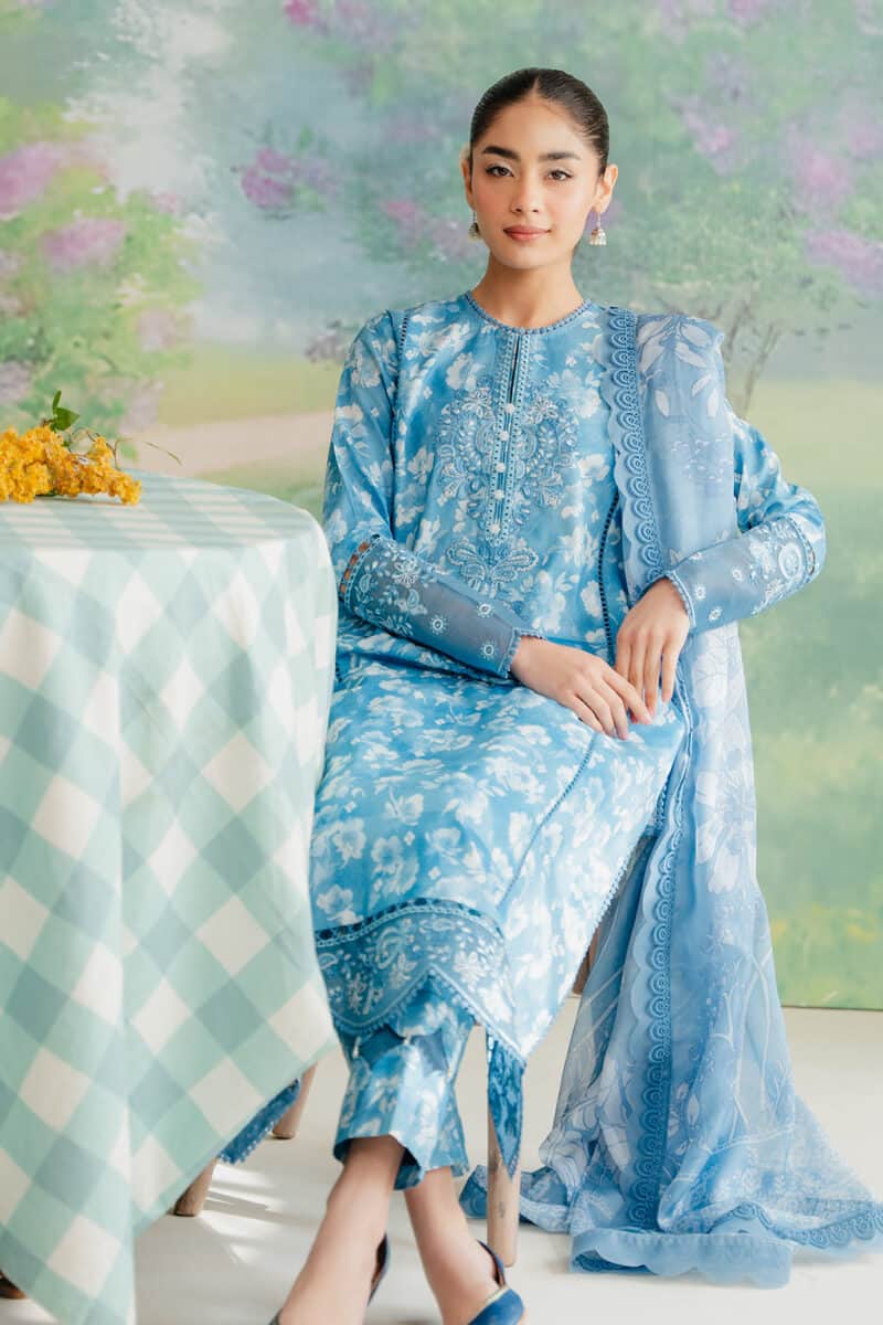 Afrozeh the floral charm embroidered lawn | 24-v1-08