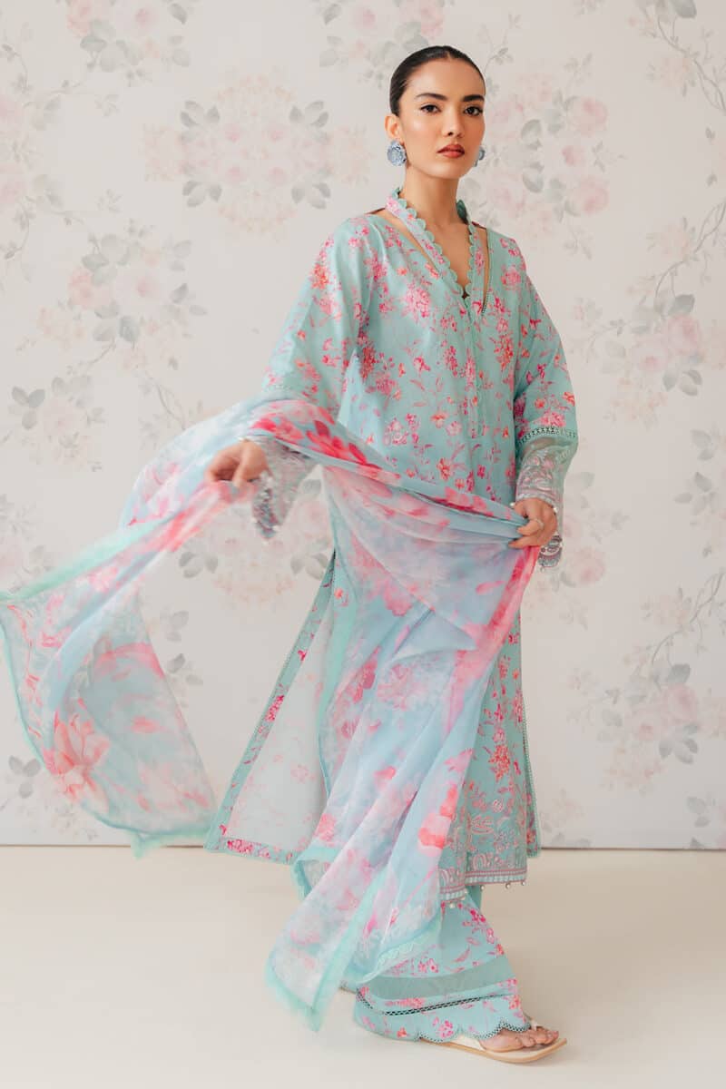 Afrozeh the floral charm embroidered lawn | 24-v1-07