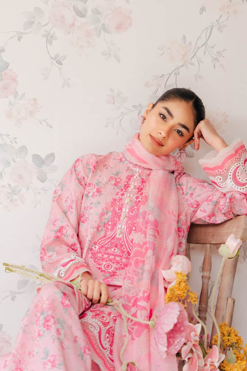 Afrozeh the floral charm embroidered lawn | 24-v1-04