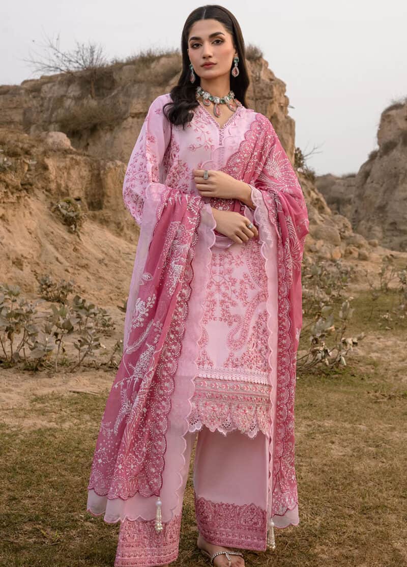 Aghaaz by declare embroidered lawn suits | dc24ag u1132 masafaat
