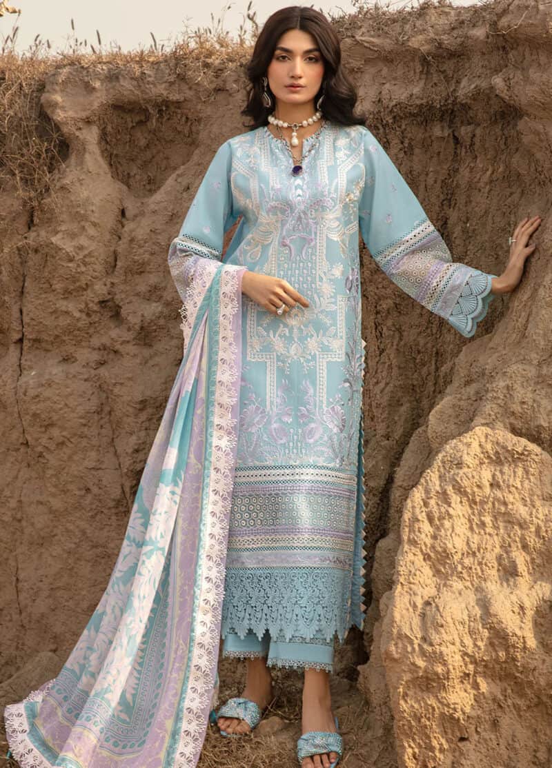 Aghaaz by declare embroidered lawn suits | dc24ag u1134 falak