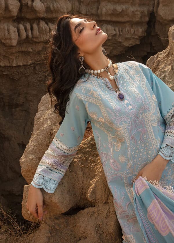 Aghaaz by declare embroidered lawn suits | dc24ag u1134 falak