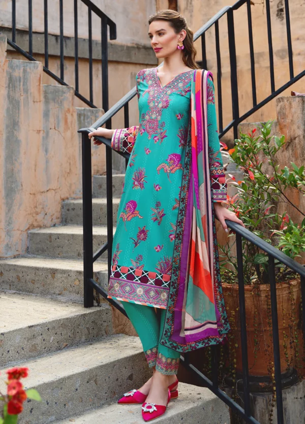 Nighat Republic Wear - D7 - Pakistani Suits - Buy on The Fashion Station | Pakistani  dresses casual, Pakistani outfits, Unstitched dress material