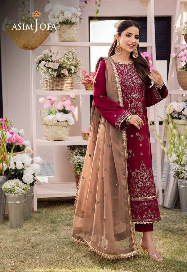 Dhanak rang embroidered collection '24 by asim jofa | ajcf-20