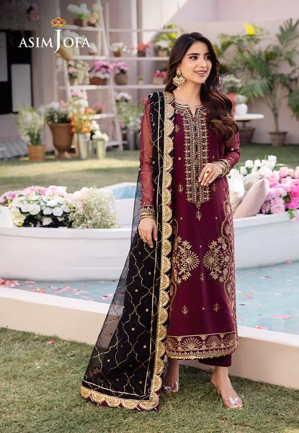 Dhanak rang embroidered collection '24 by asim jofa | ajcf-18