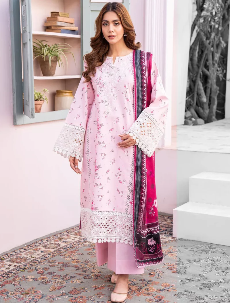 Lamhay by bin ilyas embroidered lawn suit ’2024 | bi24ll d-108