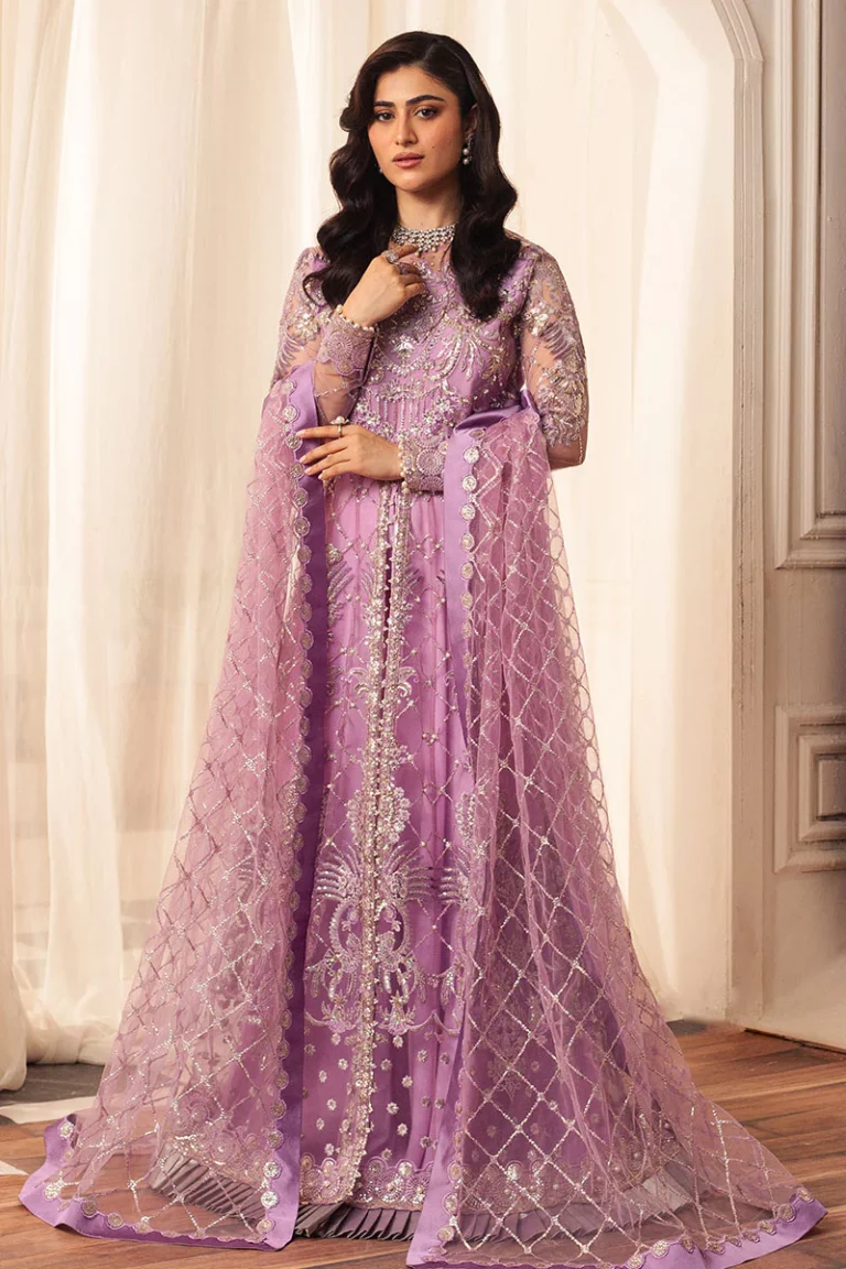 Hemline Aura Debut Wedding Unstitched by Mushq| Heather