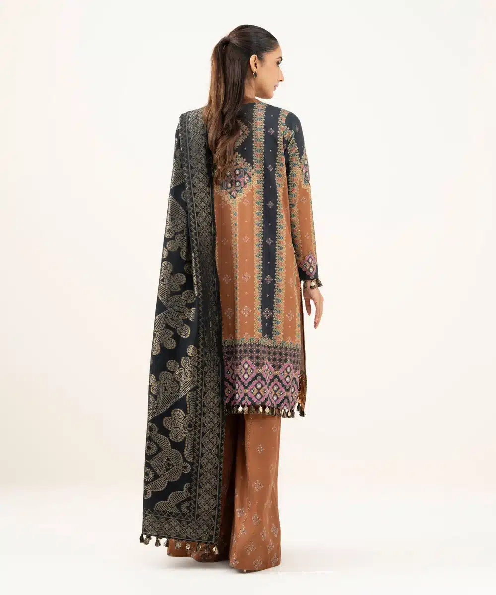 Sapphire winter '|| embroidered cotton satin suit|| brown– sapphire winter '25|| embroidered khaddar Sapphire Winter '|| Embroidered Cotton Satin Suit|| Brown– Sapphire Winter '25|| Embroidered Khaddar