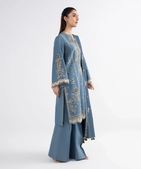 Sapphire Winter '|| Embroidered Dobby Suit|| Grey– Sapphire Winter '25|| Embroidered Cotton