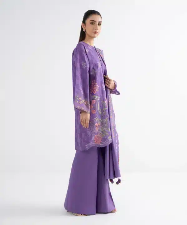 Sapphire winter '|| embroidered cotton jacquard suit|| purple– sapphire winter '25|| embroidered cotton Sapphire Winter '|| Embroidered Cotton Jacquard Suit|| Purple– Sapphire Winter '25|| Embroidered Cotton