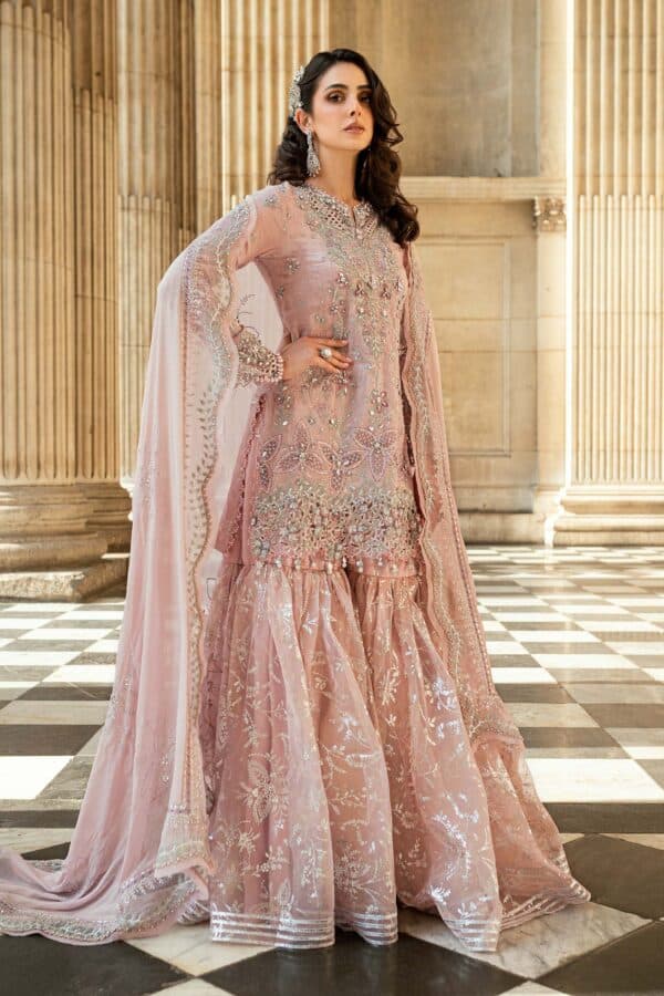 MARIA B Soiree Unstitched Embroidered Raw Silk Suit WF-09-05-Nude Pink– alternate view MARIA B Soiree Unstitched Embroidered Raw Silk Suit WF-09-05-Nude Pink– alternate view