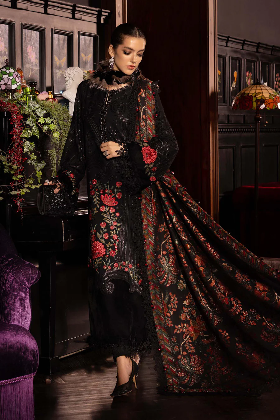 Maria b winter luxe| wl-1309(gz-576) MARIA B Winter Luxe| WL-1309(GZ-576)