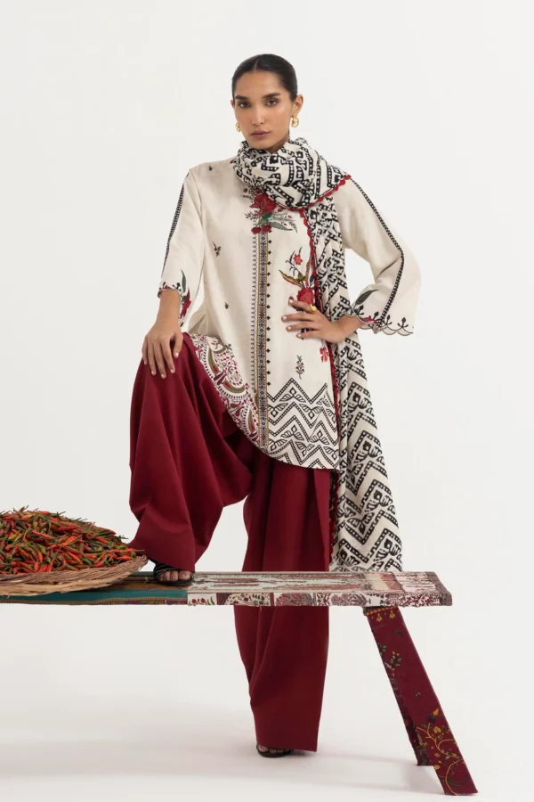 Sana safinaz mahay winter '|| linen suit– h255-004a-3cy 2 Sana Safinaz Mahay Winter '|| Linen Suit– H255-004A-3CY 2